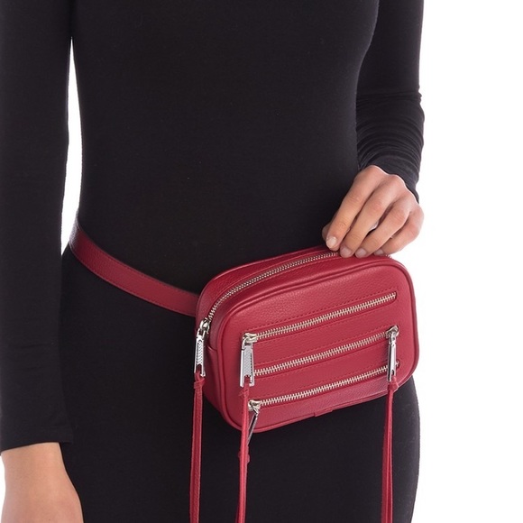 Rebecca Minkoff Triple Zip Leather Belted Bag - Picture 2 of 5